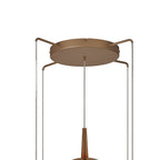 M8259 Elsa 5 Light Pendant With Mixed Shades Clear/Chrome/Bronze/Copper Glass With Frosted Inner Cone