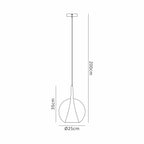 M8255 Elsa 1 Light Pendant With Round Shade Bronze Glass With Frosted Inner Cone