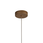 M8255 Elsa 1 Light Pendant With Round Shade Bronze Glass With Frosted Inner Cone
