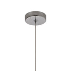 M8256 Elsa 1 Light Pendant With Inverted Bell Shade Chrome Glass With Frosted Inner Cone
