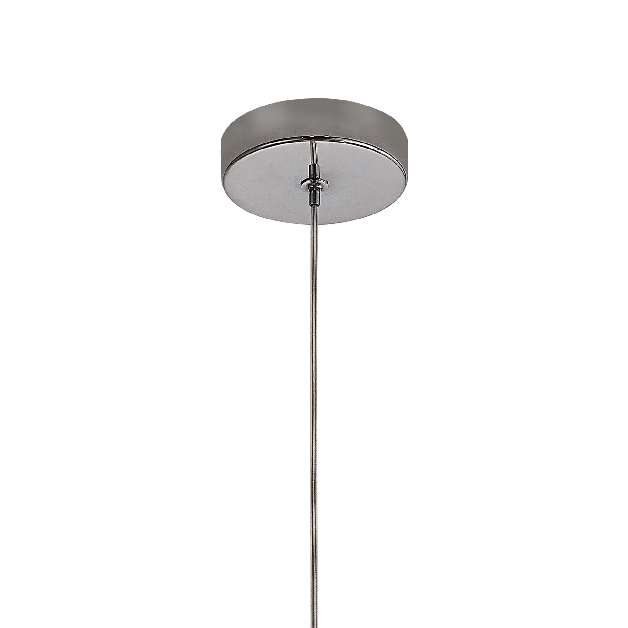 M8256 Elsa 1 Light Pendant With Inverted Bell Shade Chrome Glass With Frosted Inner Cone