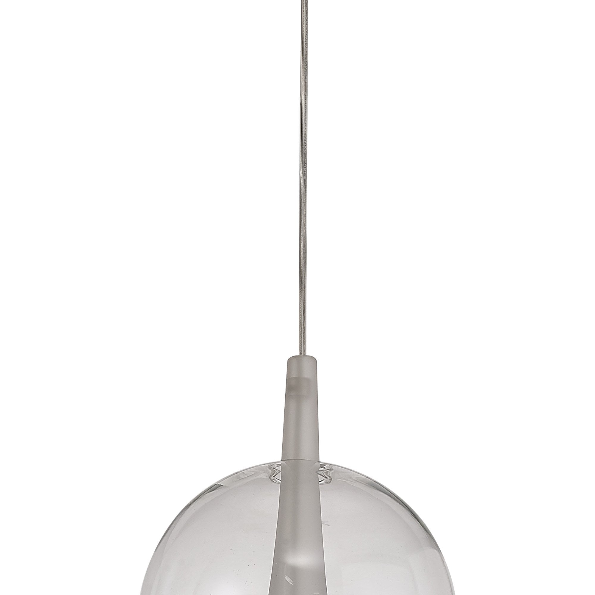 M8257 Elsa 1 Light Pendant With Champagne Glass Shade Clear Glass With Frosted Inner Cone