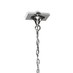 M1130/SP Eve Linear Pendant 2 Arm 4 Light Polished Chrome With Spanish Corrugated White Oval Shades