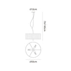 M1133/SP Eve Single Pendant 3 Light Polished Chrome With Spanish Corrugated White Round Shade