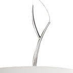M1133/SP Eve Single Pendant 3 Light Polished Chrome With Spanish Corrugated White Round Shade