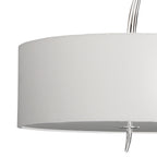 M1133/SP Eve Single Pendant 3 Light Polished Chrome With Spanish Corrugated White Round Shade