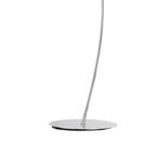 M1139/SP Eve Floor Lamp 2 Light Polished Chrome With Spanish Corrugated White Oval Shade