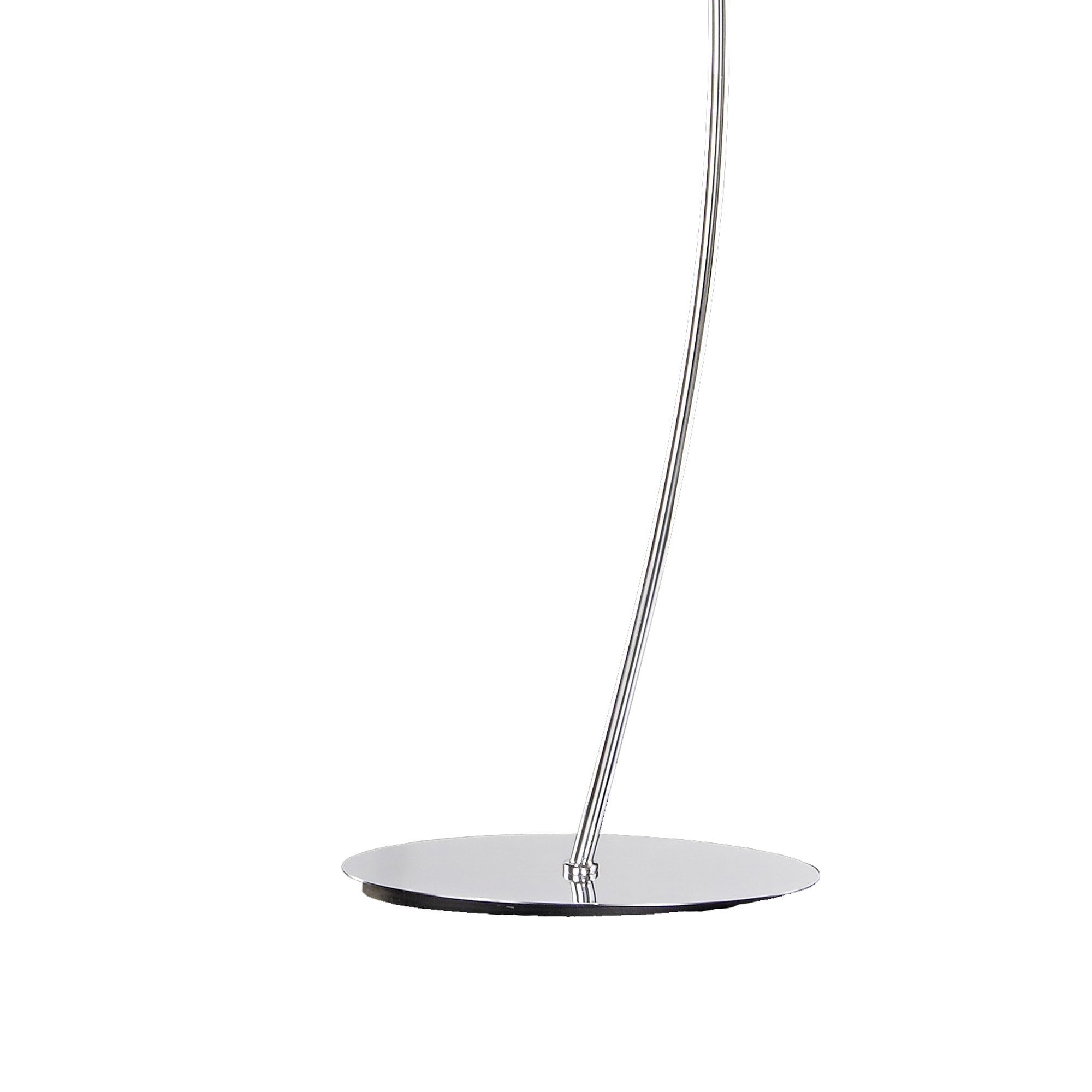 M1139/SP Eve Floor Lamp 2 Light Polished Chrome With Spanish Corrugated White Oval Shade