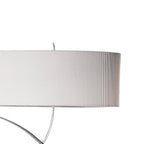 M1139/SP Eve Floor Lamp 2 Light Polished Chrome With Spanish Corrugated White Oval Shade