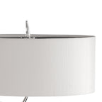 M1138/SP Eve Table Lamp 2 Light Small Polished Chrome With Spanish Corrugated White Oval Shade