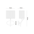 M1134/SP Eve Wall Lamp 1 Light Polished Chrome With Spanish Corrugated White Oval Shade