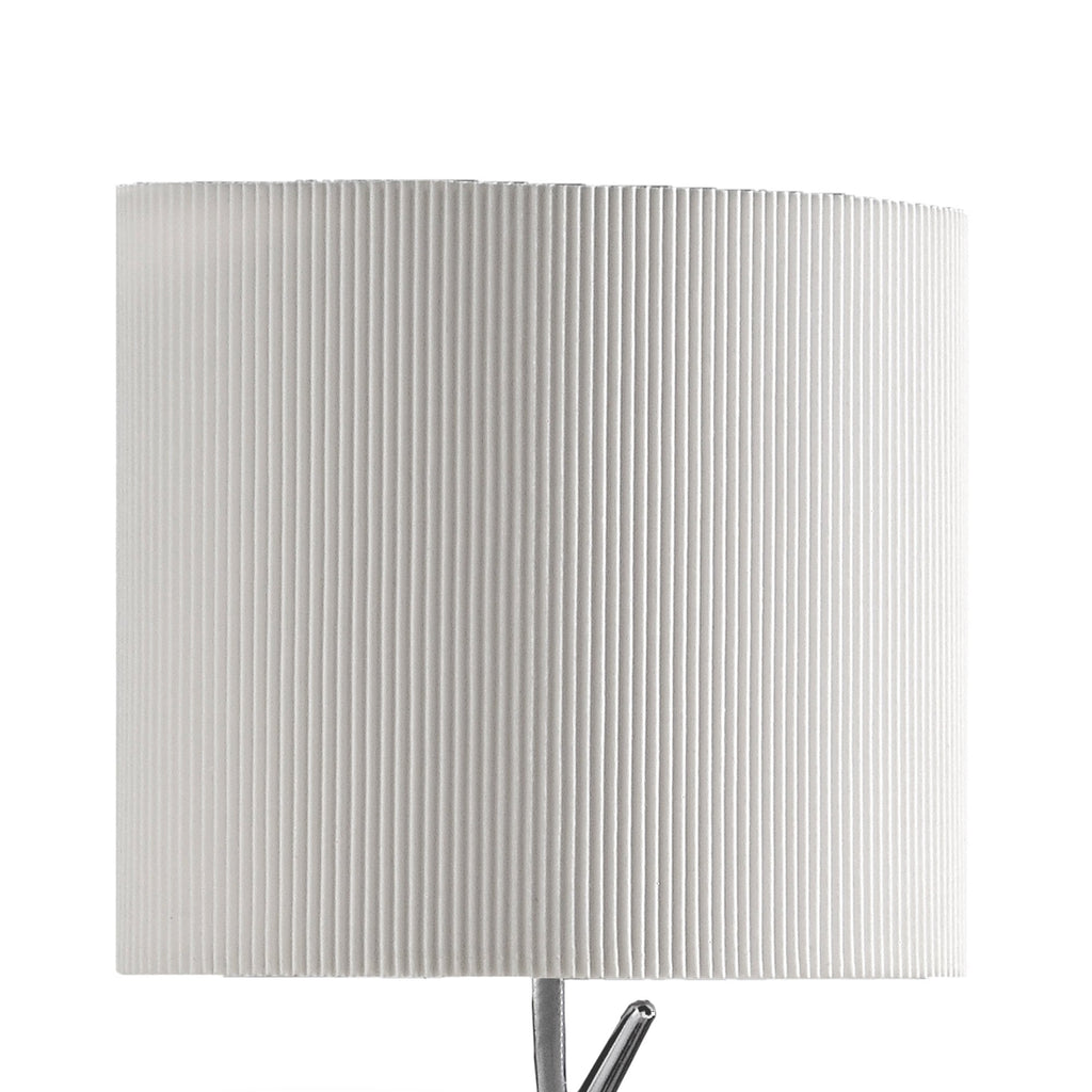 M1134/SP Eve Wall Lamp 1 Light Polished Chrome With Spanish Corrugated White Oval Shade