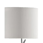 M1134/SP Eve Wall Lamp 1 Light Polished Chrome With Spanish Corrugated White Oval Shade