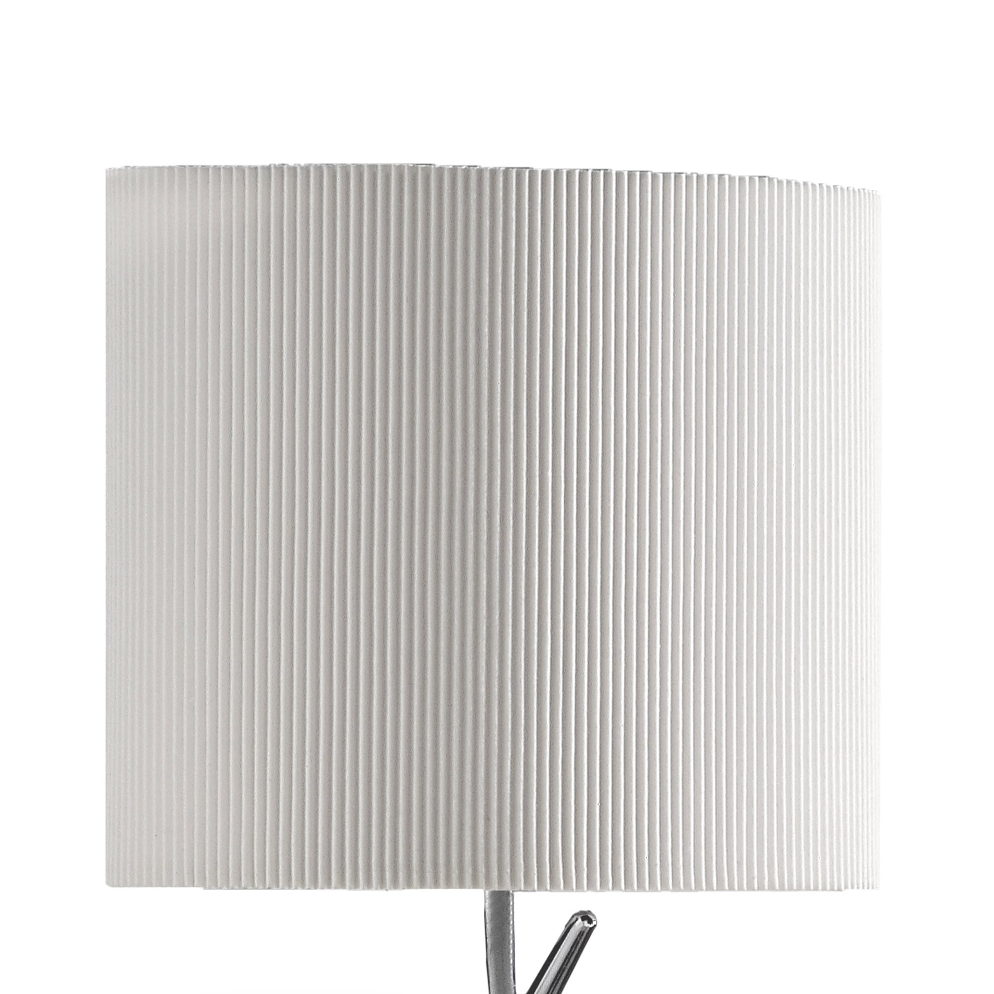 M1134/SP Eve Wall Lamp 1 Light Polished Chrome With Spanish Corrugated White Oval Shade