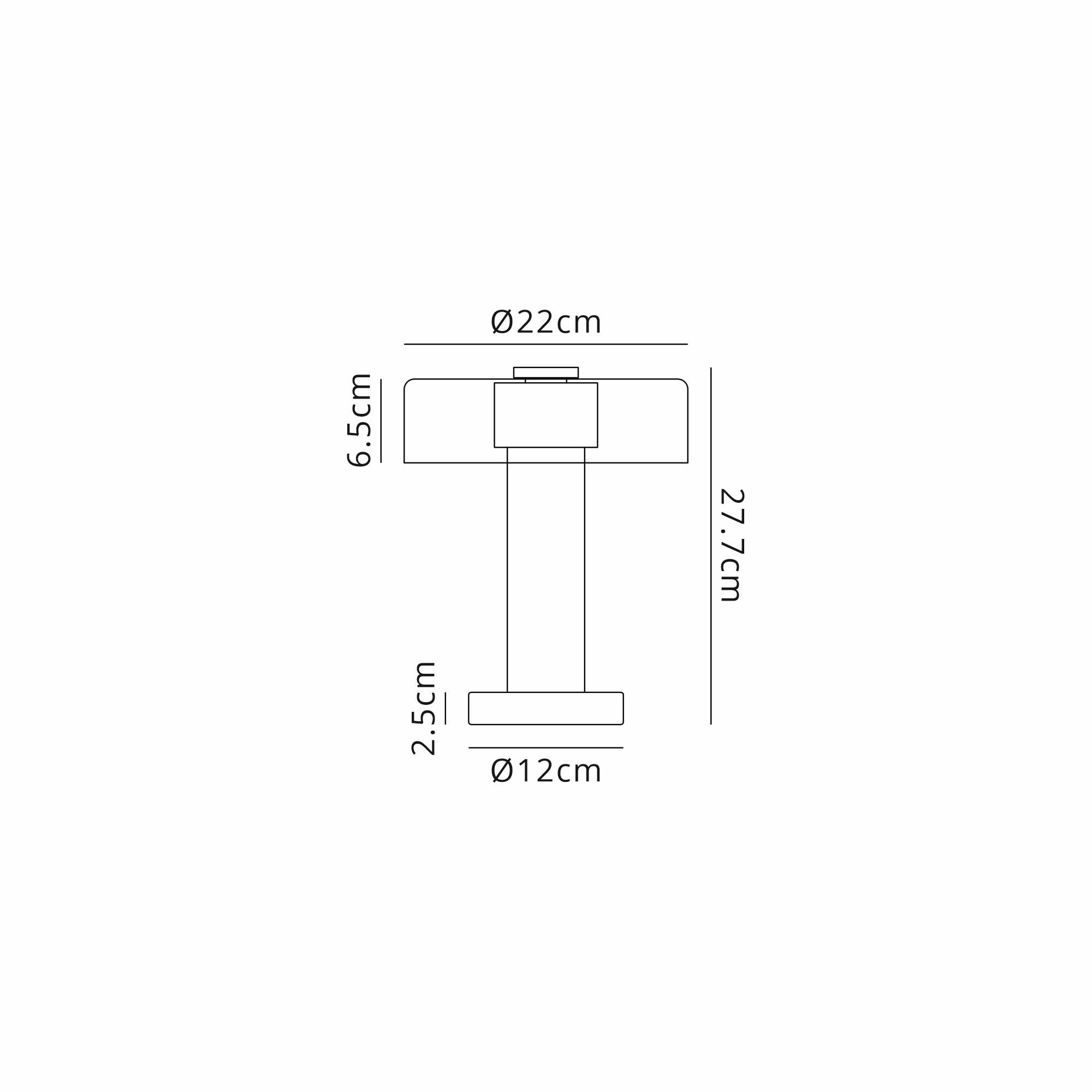 M8535 Gin 25cm Table Lamp Gold