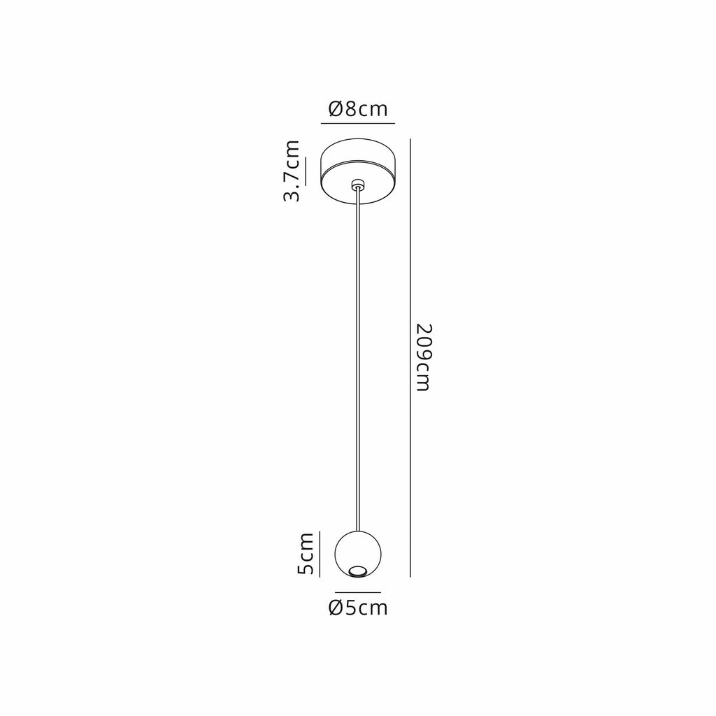 M8468 Gruissan LED Ball Pendant Matt White