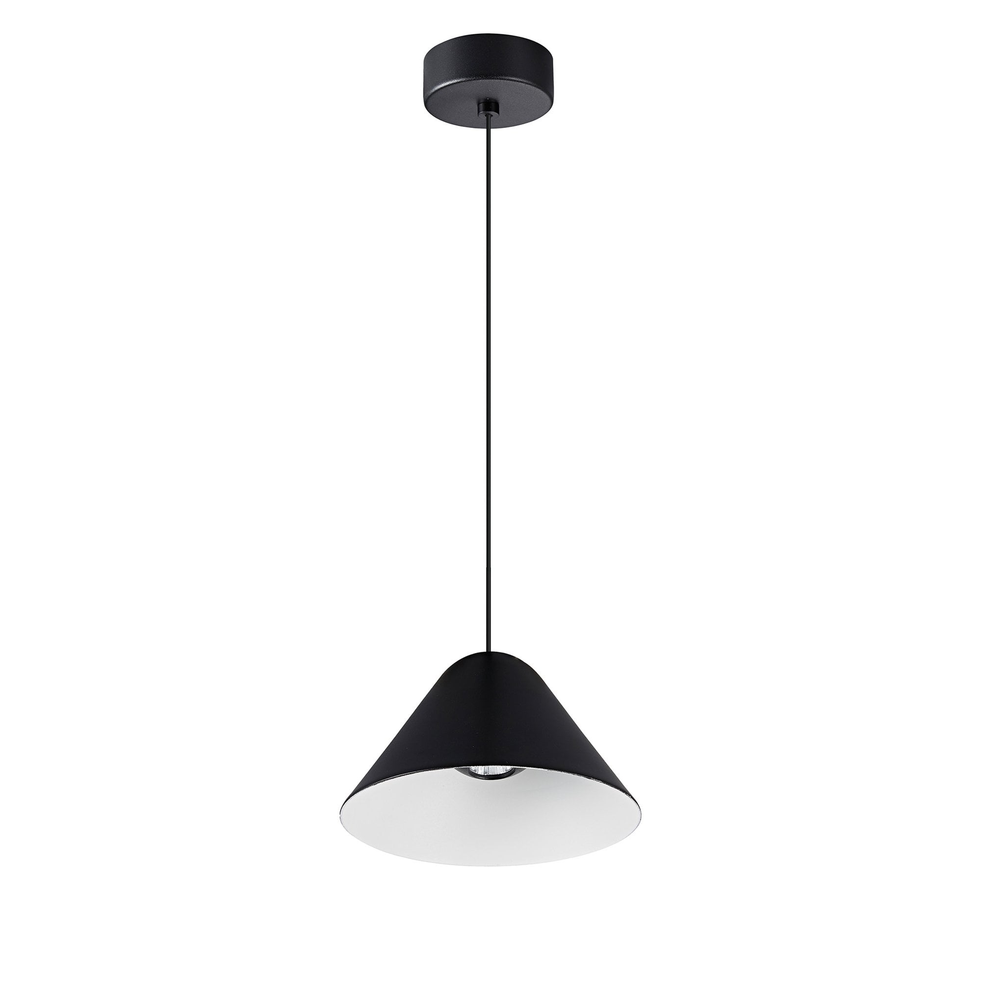 M8466 Gruissan LED Cone Pendant Matt Black/Matt White