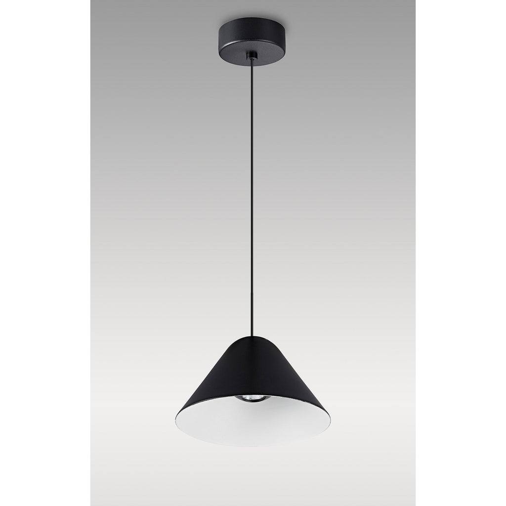 M8466 Gruissan LED Cone Pendant Matt Black/Matt White (S)