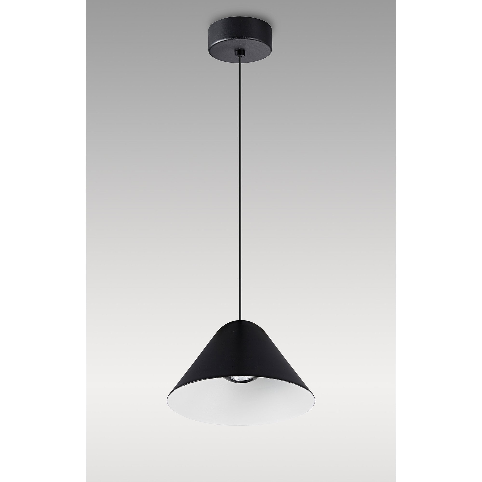 M8466 Gruissan LED Cone Pendant Matt Black/Matt White
