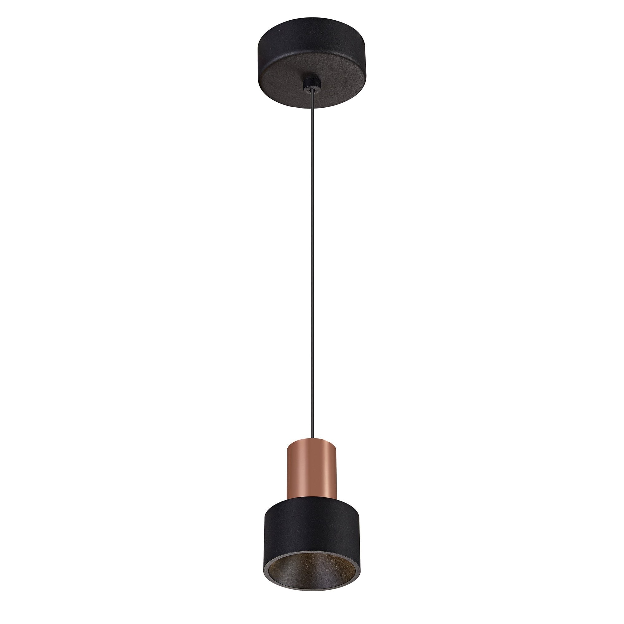 M8467 Gruissan LED Cylinder Pendant Matt Black/Matt Gold