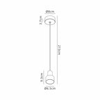 M8467 Gruissan LED Cylinder Pendant Matt Black/Matt Gold