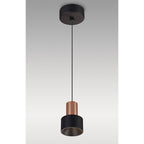 M8467 Gruissan LED Cylinder Pendant Matt Black/Matt Gold