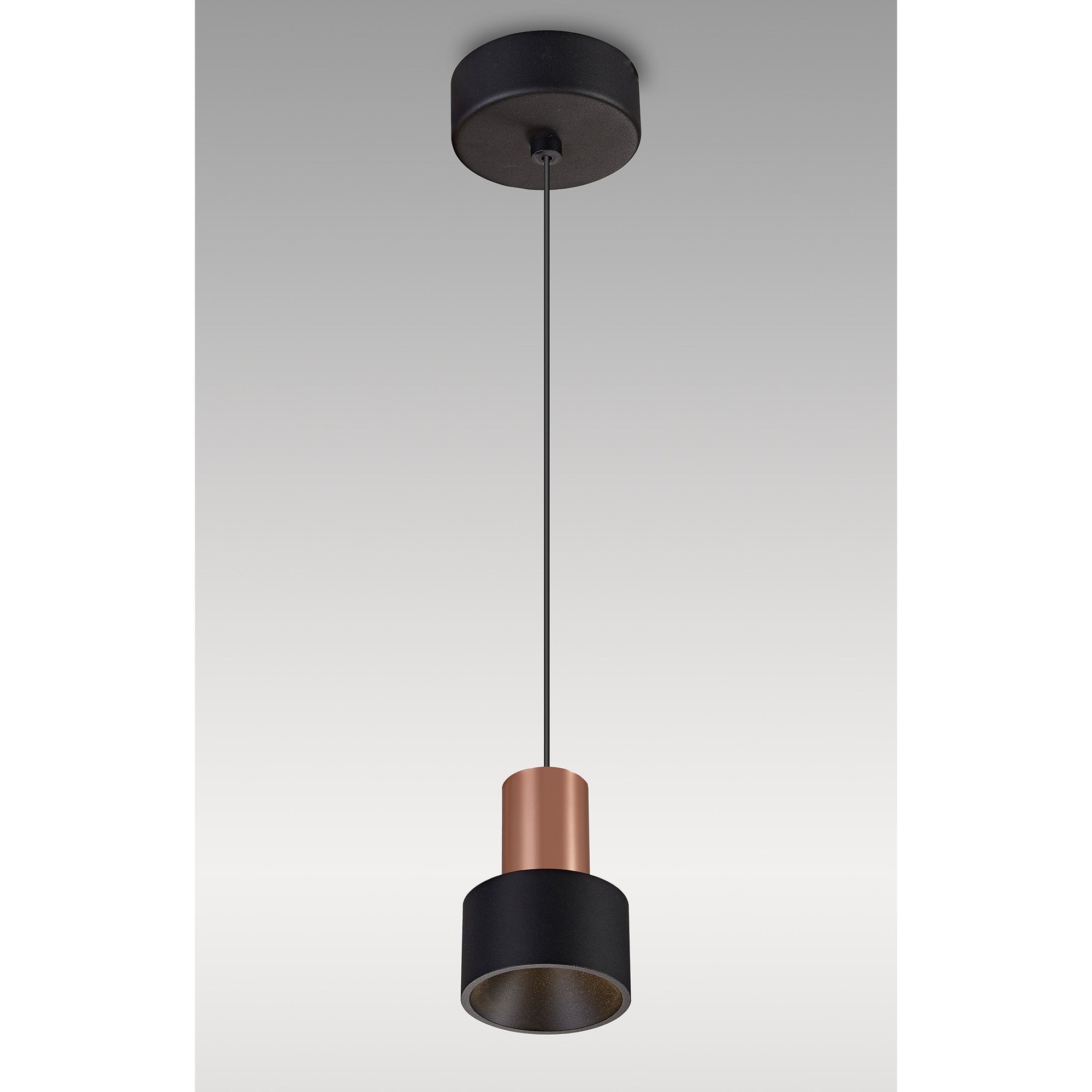 M8467 Gruissan LED Cylinder Pendant Matt Black/Matt Gold