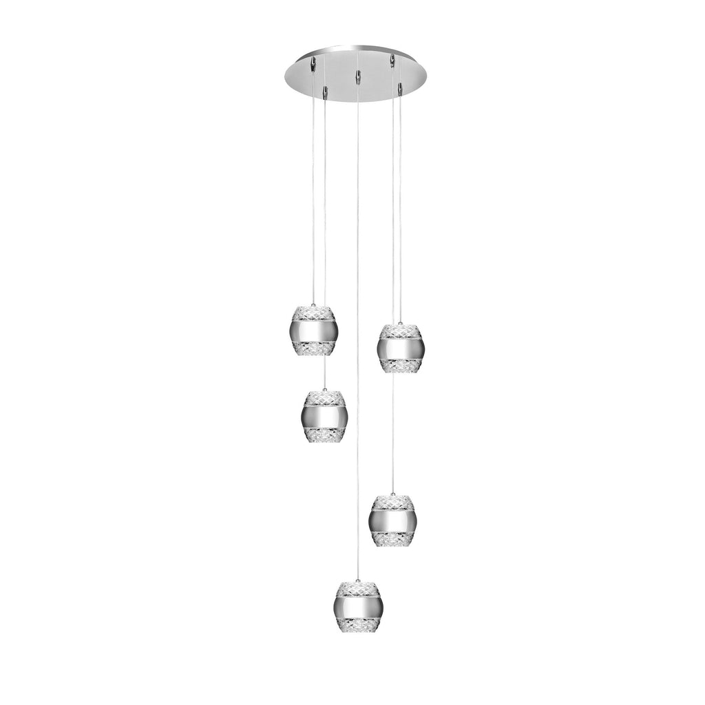 M5169 Khalifa LED Pendant Polished Chrome / Glass