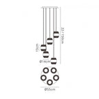 M5169 Khalifa LED Pendant Polished Chrome / Glass