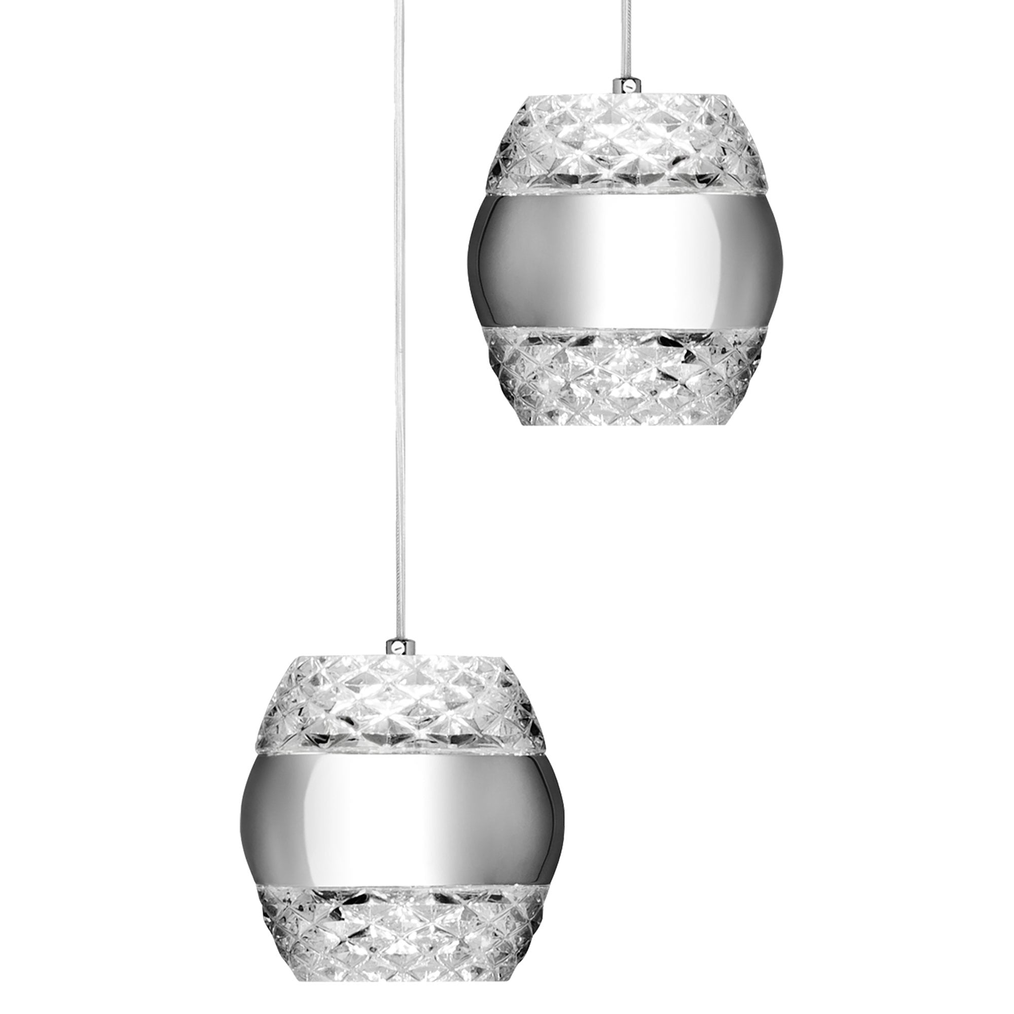 M5169 Khalifa LED Pendant Polished Chrome / Glass