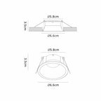 M8661 Kiel Outdoor Recessed Spotlight 6.6cm Black