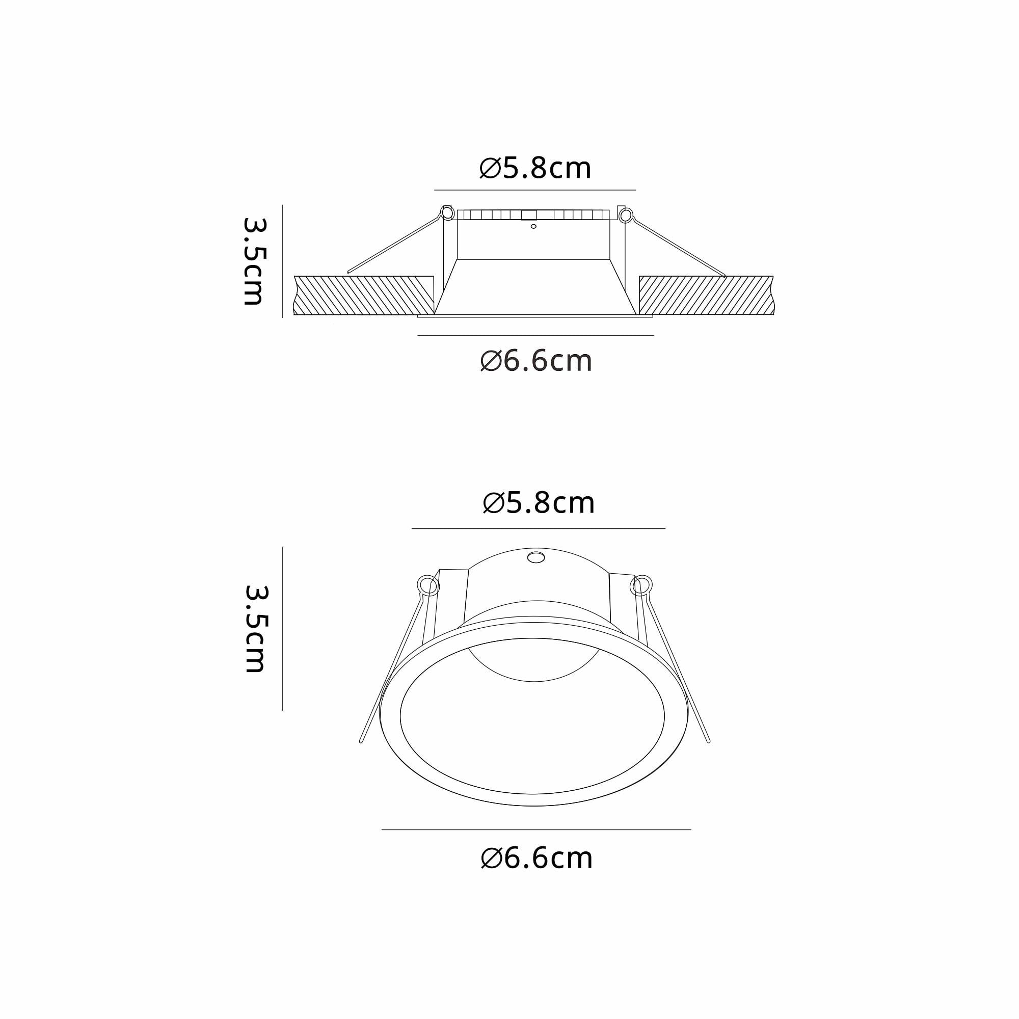 M8660 Kiel Outdoor Recessed Spotlight 6.6cm White