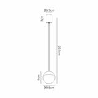 M8438 Kilda 1 Light LED Surface Pendant White