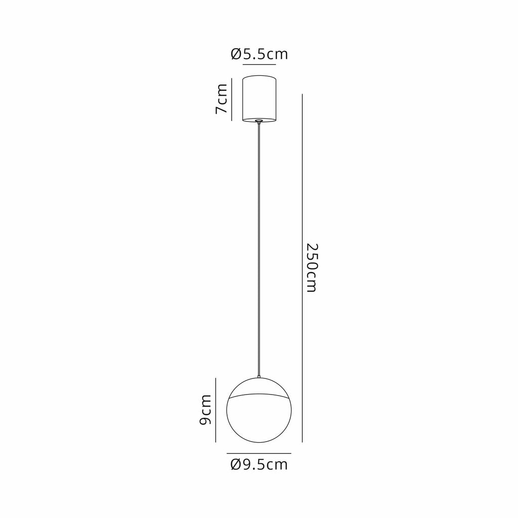 M8439 Kilda 1 Light LED Surface Pendant Black