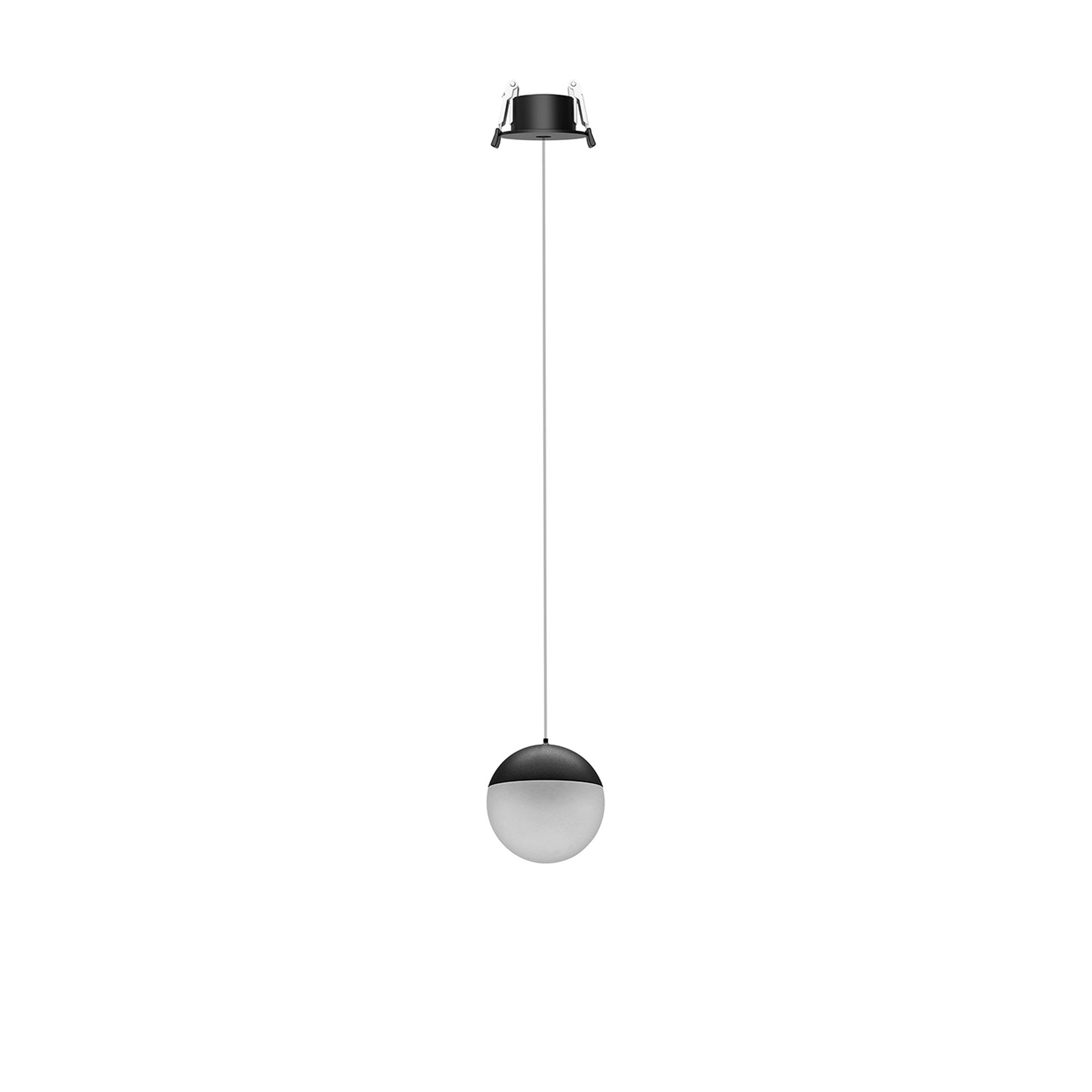 M8436 Kilda 1 Light LED Recessed Pendant Black