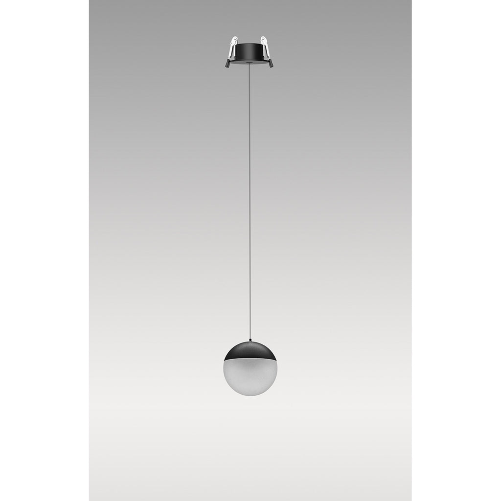 M8436 Kilda 1 Light LED Recessed Pendant Black