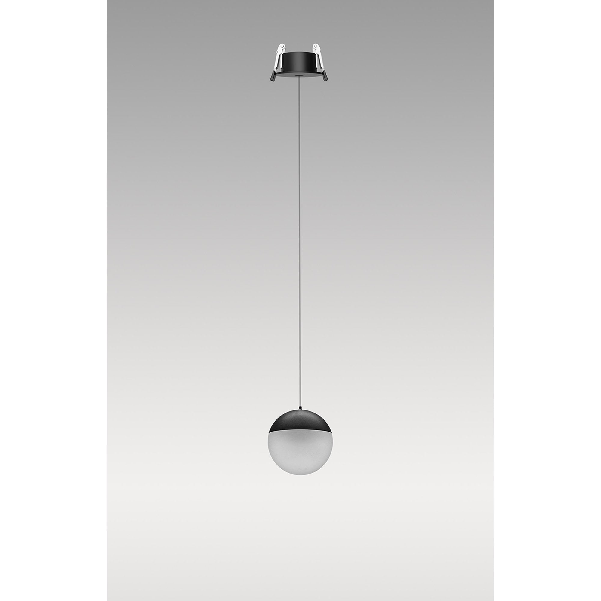 M8436 Kilda 1 Light LED Recessed Pendant Black
