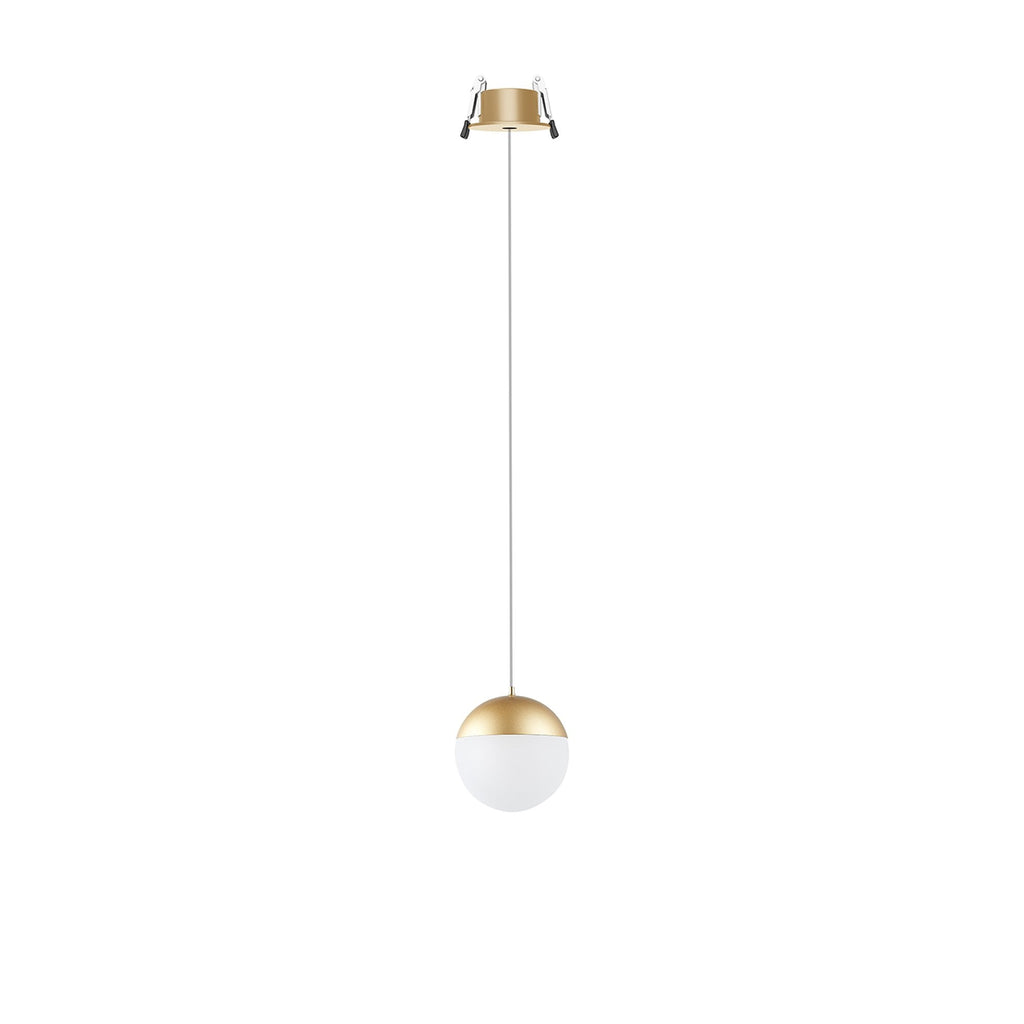 M8437 Kilda 1 Light LED Recessed Pendant Gold