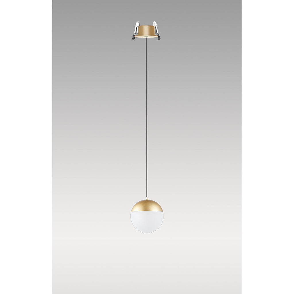 M8437 Kilda 1 Light LED Recessed Pendant Gold