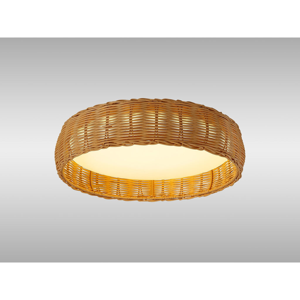 M8194 Kilimanjaro 36W LED Ceiling Light Beige Rattan