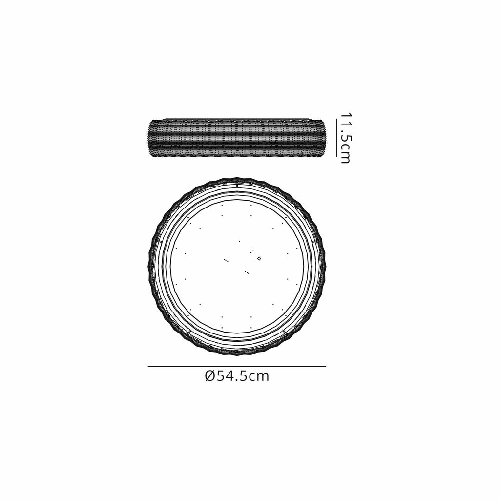 M8193 Kilimanjaro 50W LED Ceiling Light Beige Rattan