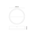 M8597 Kitesurf 25cm LED Wall Lamp White