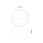 M8596 Kitesurf 20cm LED Wall Lamp White