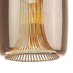 M8526 Kriss Cylinder Pendant Bronze/Bronze Glass Shade With Inner Lined Funnel Glass