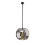 M8523 Kriss Squircle Pendant Black/Black Glass Shade With Inner Lined Funnel Glass