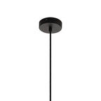 M8523 Kriss Squircle Pendant Black/Black Glass Shade With Inner Lined Funnel Glass