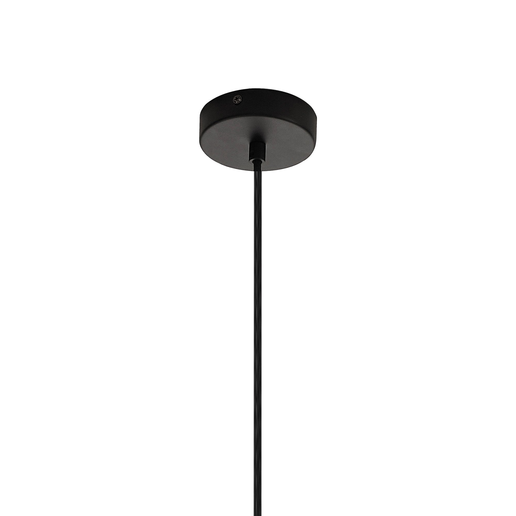 M8523 Kriss Squircle Pendant Black/Black Glass Shade With Inner Lined Funnel Glass