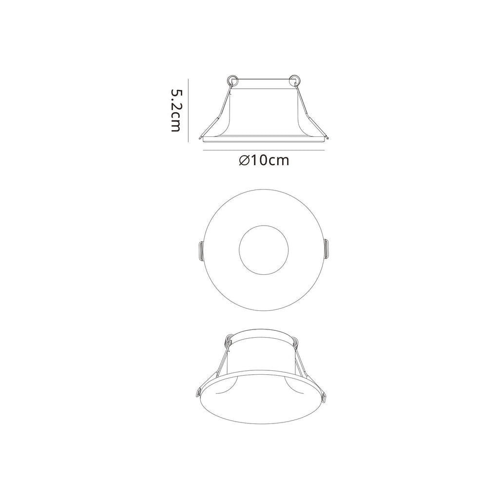 M8688 Lagos Recessed Spotlight 10cm Round White