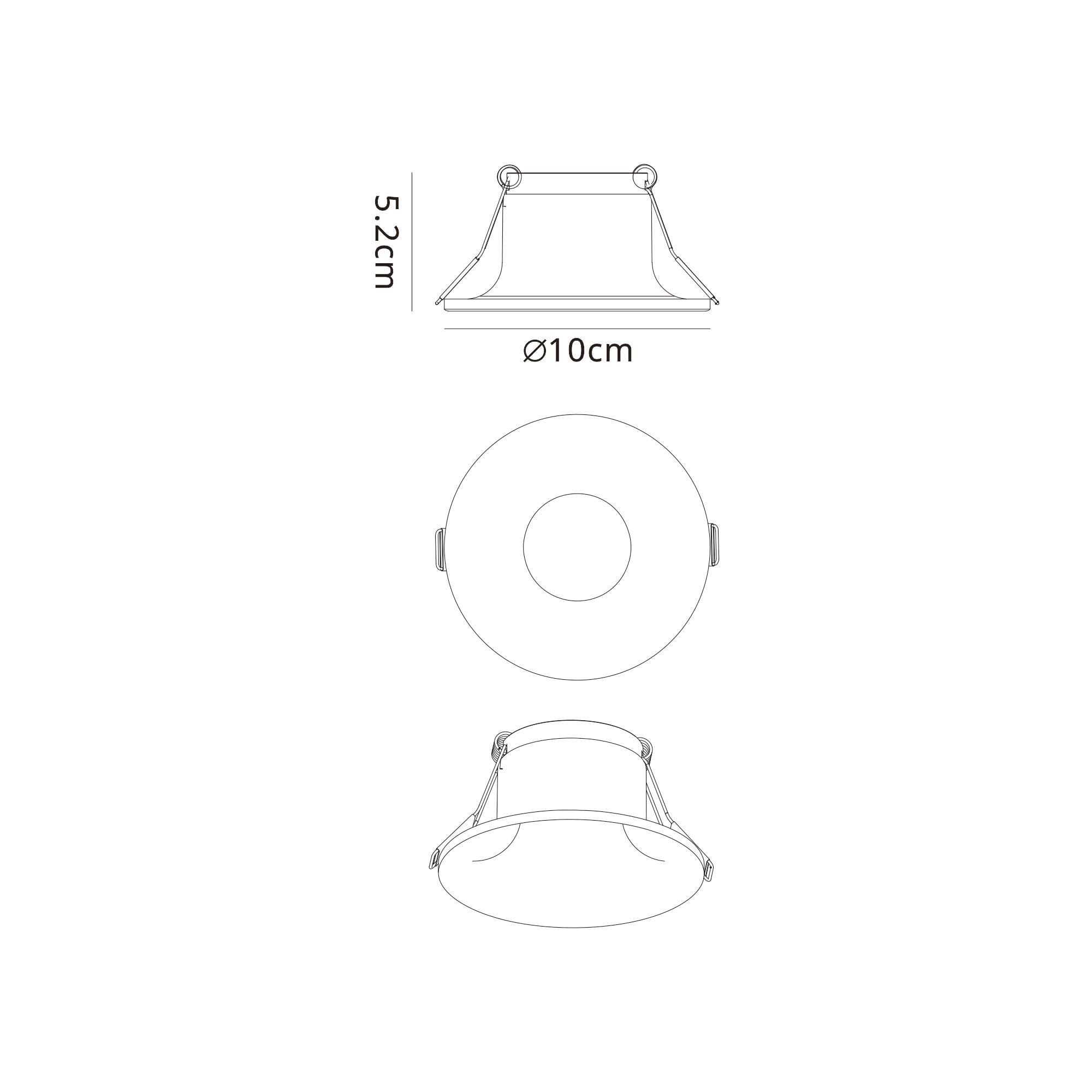 M8688 Lagos Recessed Spotlight 10cm Round White