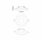 M8689 Lagos Recessed Spotlight 12cm Round White (S)